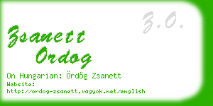 zsanett ordog business card