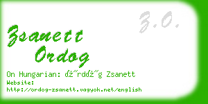 zsanett ordog business card